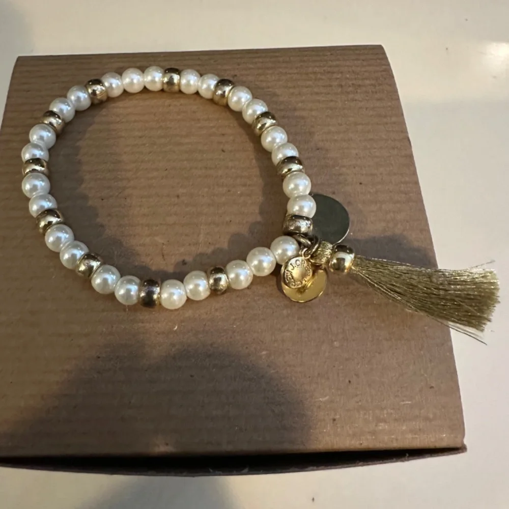 J. Crew J Crew Pearl Gorgeous Gold Coin Tassel Bracelet